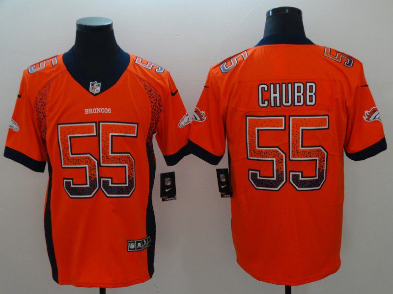 Men Denver Broncos #55 Chubb Drift Fashion Orange Color Rush Limited NFL Jerseys->carolina panthers->NFL Jersey